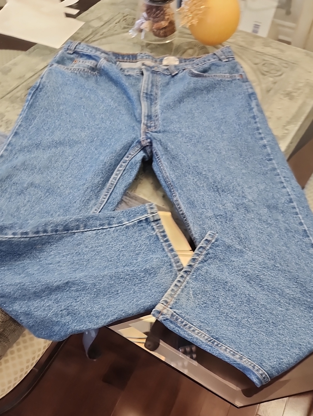 38x30 Levi's 619 Mens Vintage Baggy Blue Denim Jeans Like New 90ies